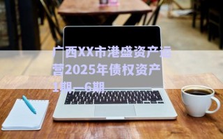 廣西XX市港盛資產(chǎn)運營2025年債權(quán)資產(chǎn)1期—6期