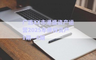 廣西XX市港盛資產(chǎn)運營2025年債權(quán)資產(chǎn)1期—6期